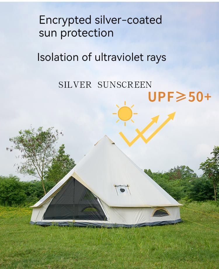 Cheap Goat Tents Ultralarge 8 12 Person 500*500*300CM Mongolia Yurt Family Travel Hiking Anti Mosquito Sun Shelter Awning Gazebo Camping Tent   